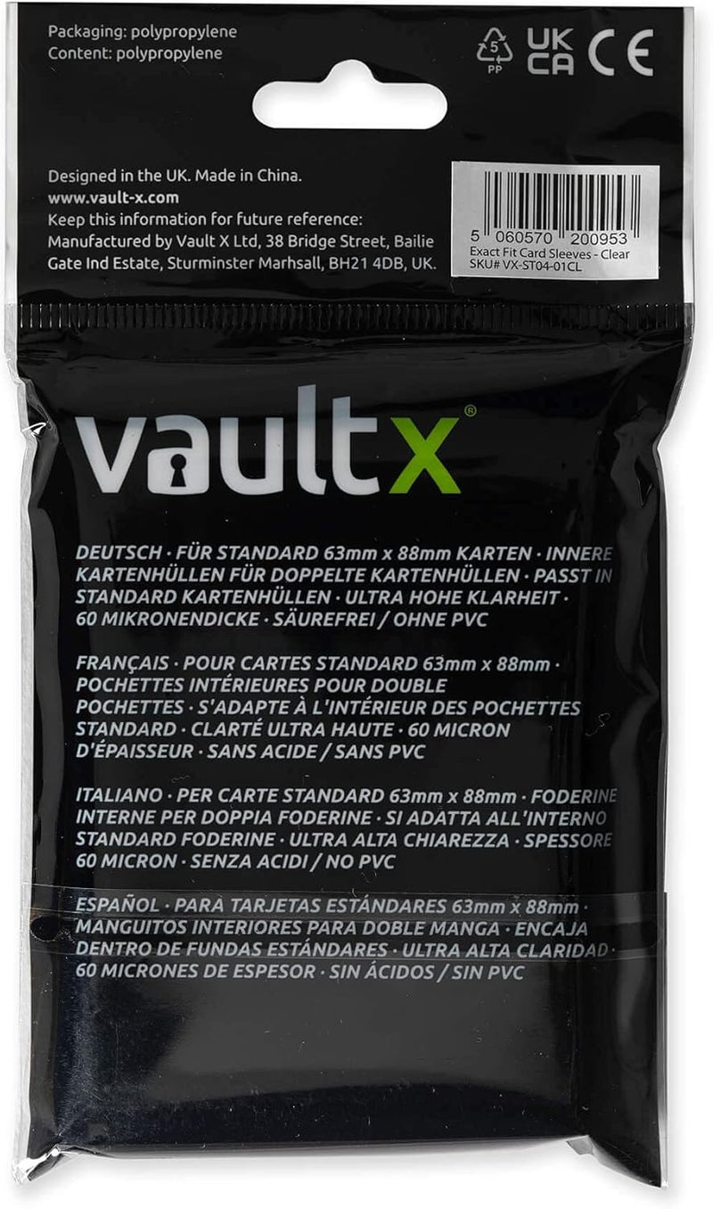 Vault X Exact Fit Trading Card Sleeves, Soft, High Clarity, Perfect Fit Inner Sleeves, Collectible Card Games, Sports, TCG (500 Pack) - Image 3